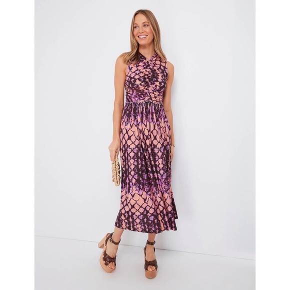Ulla Johnson Sascha Midi Dress in Wisteria Pink Purple Size US 2 - Picture 9 of 15
